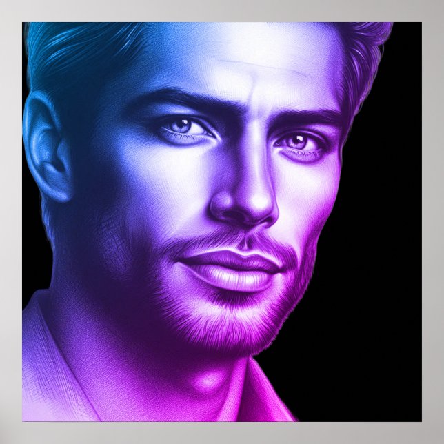 A Very Handsome Young Man on a 24x24 Wall Poster (Devant)