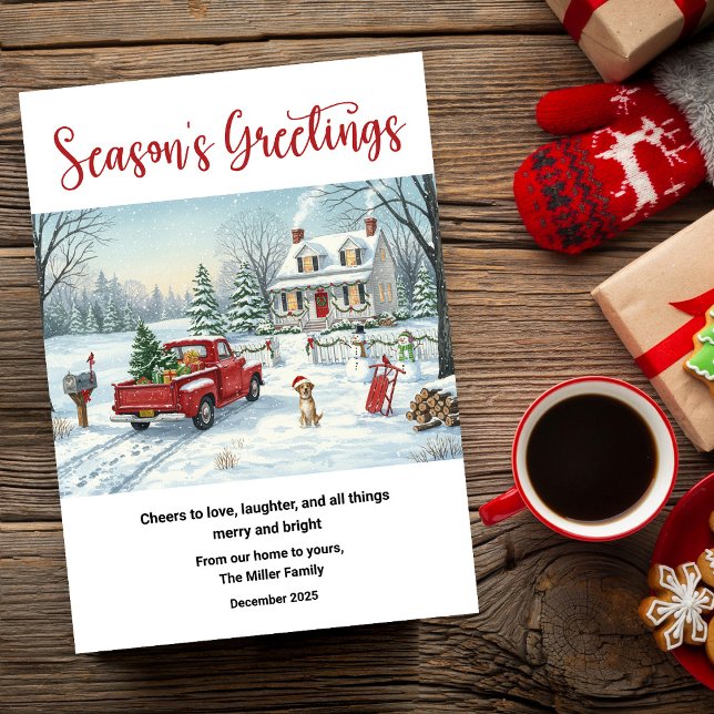 A Very Merry Little Christmas Flat Card Retro (Créateur téléchargé)