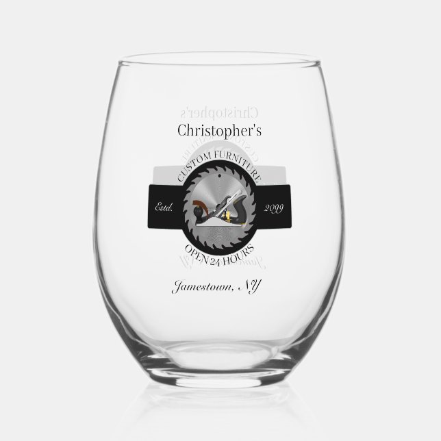 À Vin Sans Pied Boiseries sur mesure Plan Lame Verre Boire Cocktai (Recto)