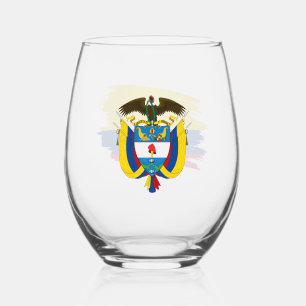 À Vin Sans Pied Verre Colombie, Emblème, Drapeau Colombien