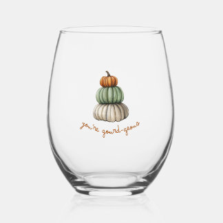 À Vin Sans Pied Votre Gourd Geous Citrouille Verre Stack