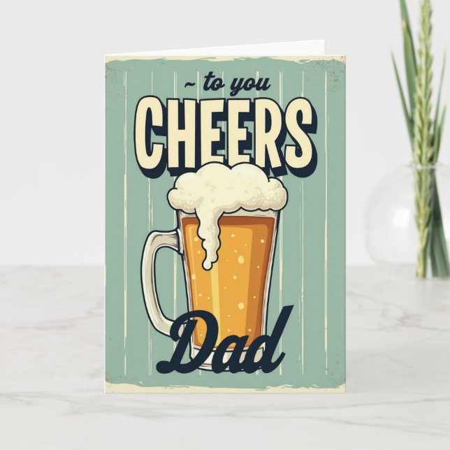 À votre santé Papa Carte de style rétro (Devant)