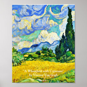 "A WHEATFIELD" DE VINCENT VAN GOGH POSTER