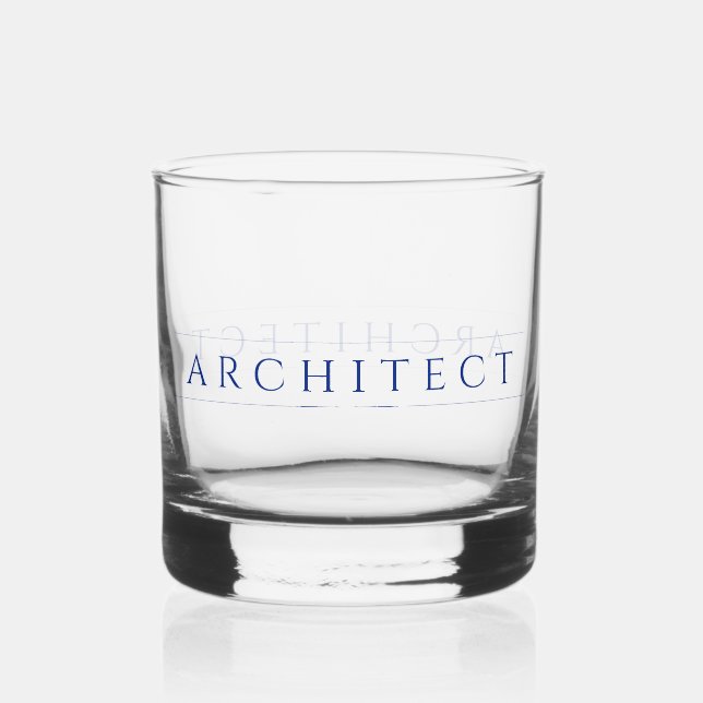 À Whisky ARCHITECTE Rocks Verre / Bleu marine (Recto)