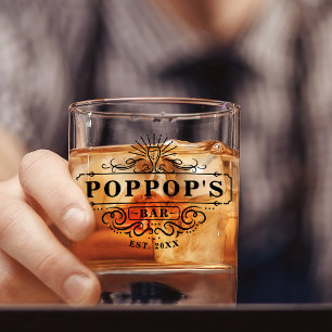 À Whisky Bar Poppop sur mesure Année de création de verre