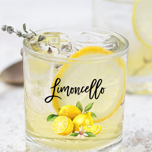 À Whisky Bracelet Aquarelle Citrons Limoncello Verre