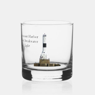 À Whisky Conneaut Harbour West Breakwater Verre léger