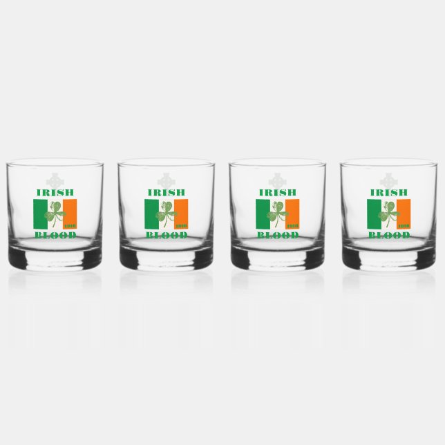 À Whisky Ensemble de verre Whiskey de sang irlandais (Recto)