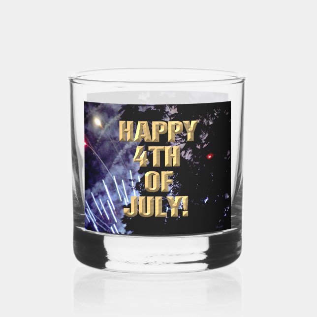 À Whisky Fireworks 1 4 juillet roches verre (Recto)