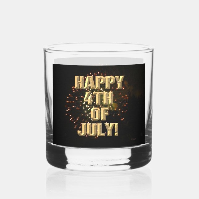 À Whisky Fireworks 4 roches 4 juillet verre (Recto)