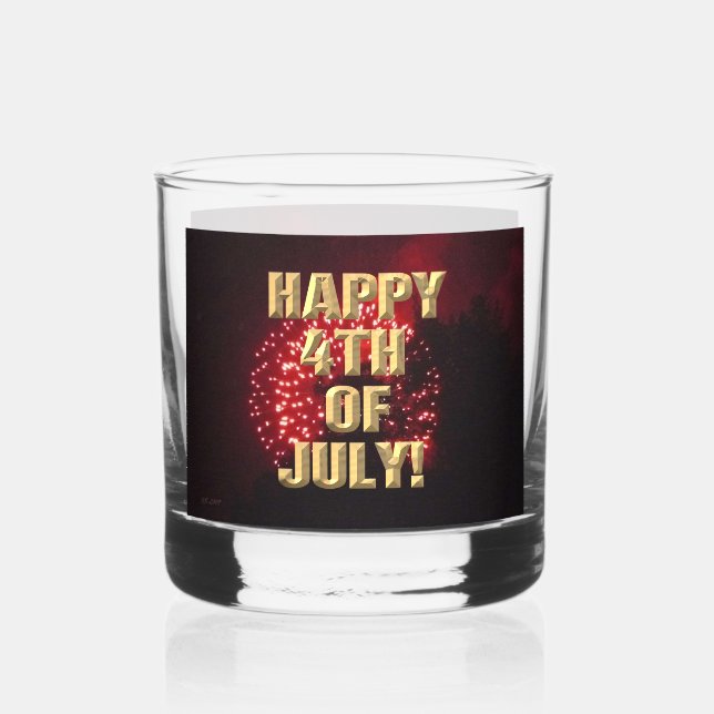 À Whisky Fireworks 7 roches 4 juillet verre (Recto)