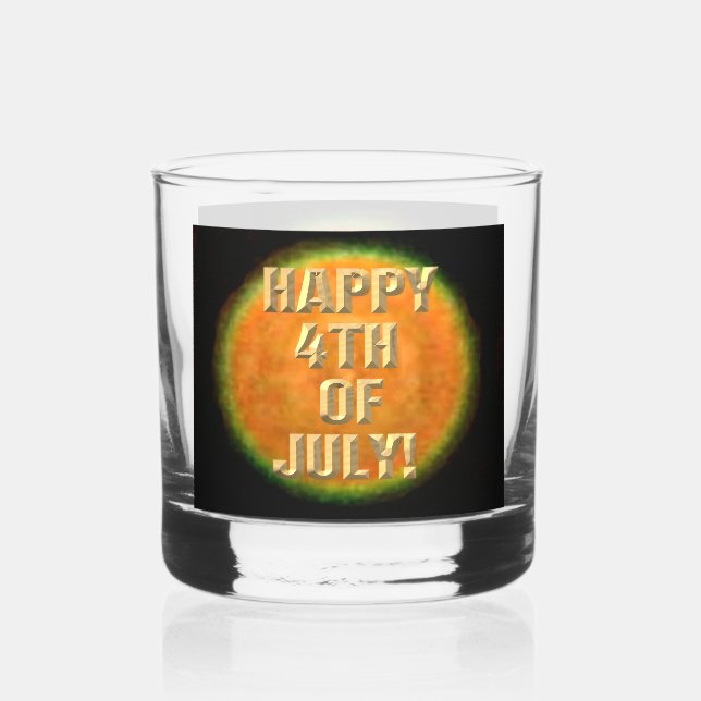 À Whisky Fireworks 9 roches 4 juillet verre (Recto)