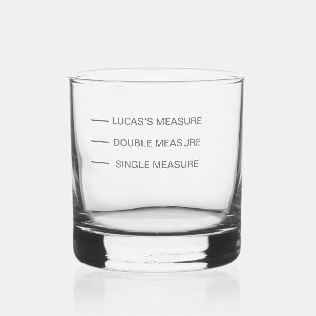 À Whisky Mesures personnalisées Lunettes de verre Gin Idée  (Recto)