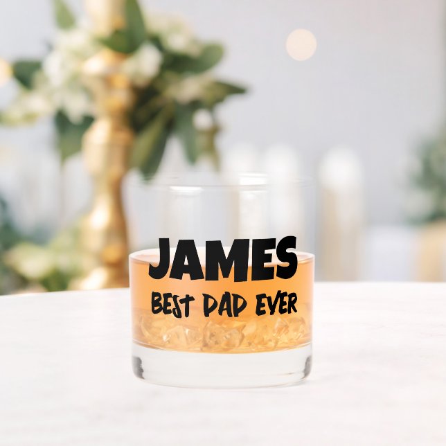 À WHISKY PAPA PERSONNALISÉ MONOGRAMME EN VERRE DE WHISKEY (Insitu (Mariage))
