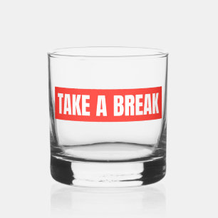 À Whisky Prenez une pause Verre Bold Red Rocks