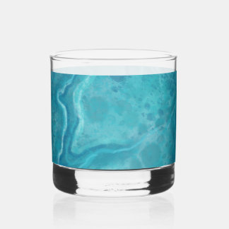 À Whisky Verre de marbre turquoise sophistiqué