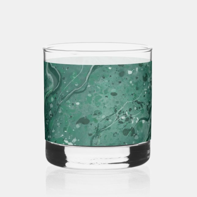 À Whisky Verre de marbre vert sophistiqué (Recto)