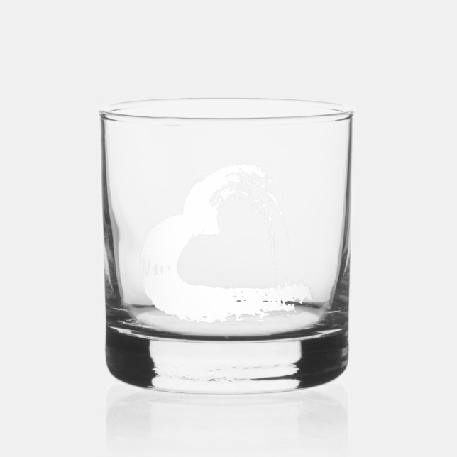 À Whisky Verre Drinkware Lune Coeur (Recto)