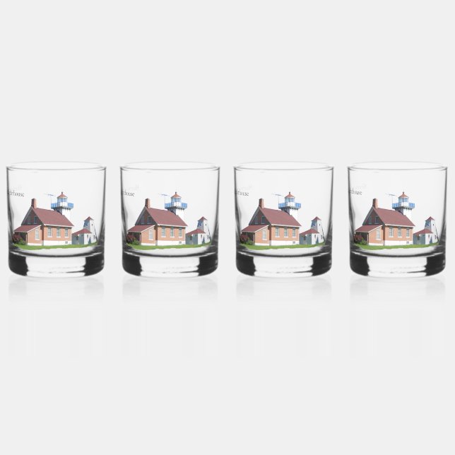 À Whisky Verre du phare de Sherwood Point (Gauche)