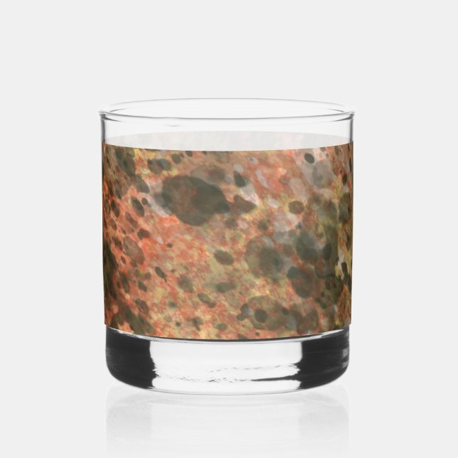 À Whisky Verre Marbré Brun Orange (Recto)