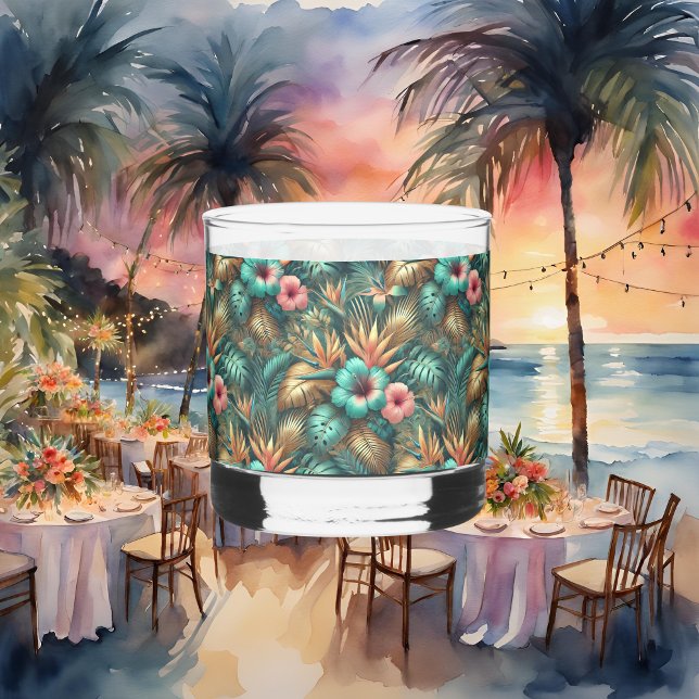 À Whisky Verre Rocks Tropical Elegance (Créateur téléchargé)