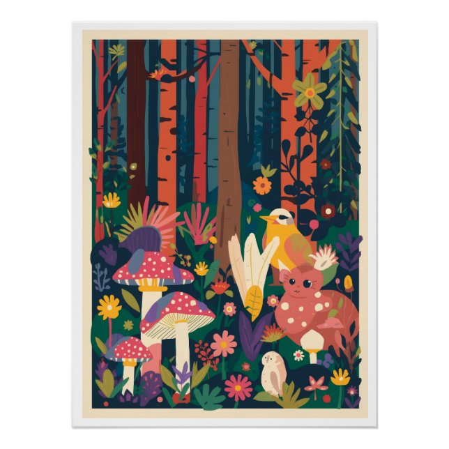 A woodland glossy poster (Devant)