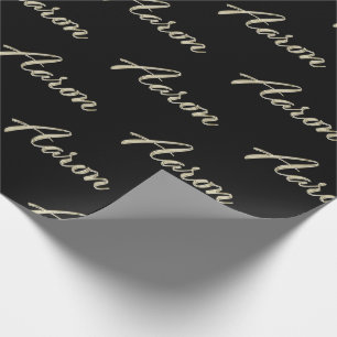 Aaron Prénom Nom du papier cadeau