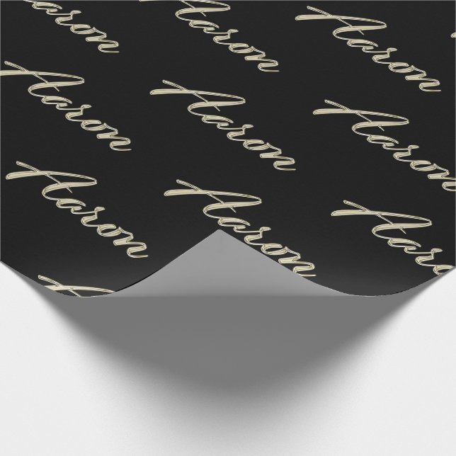 Aaron Prénom Nom du papier cadeau (Coin)