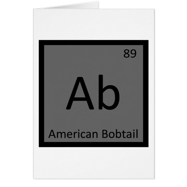 Ab - American Bobtail Chimie Tableau Périodique (Devant)