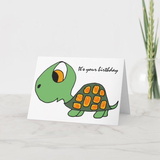 Ab Carte D Anniversaire Drole De Tortue Zazzle Fr