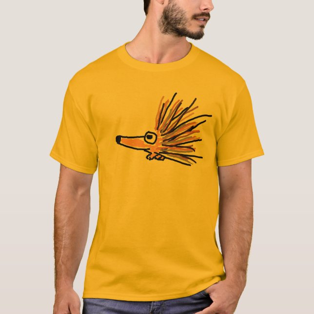AB T-shirt génial de bande dessinée de porc-épic (Devant)