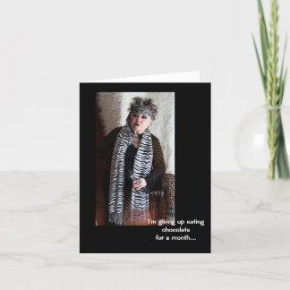 Abandonner le chocolat pendant un mois Carte de vo