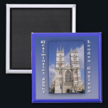Abbaye de Westminster London England Magnet<br><div class="desc">L'abbaye de Westminster,  site de tant de mariages royaux,  de funérailles et d'autres événements historiques,  est ici représentée dans une photographie,  avec les mots WESTMINSTER ABBEY LONDON ENGLAND entourant.</div>