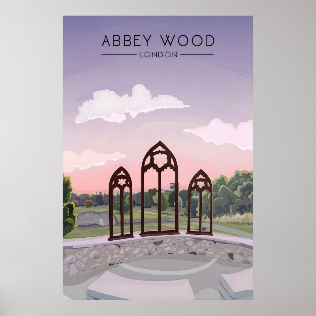 Abbey Wood Affiche de voyage à Londres (Devant)
