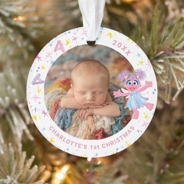 Abby Cadabby Baby's 1st Christmas Photo Ornament (Arbre)