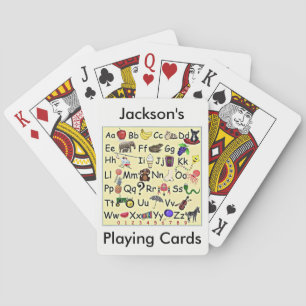 ABC 123 cartes de jeu préscolaires de nombre