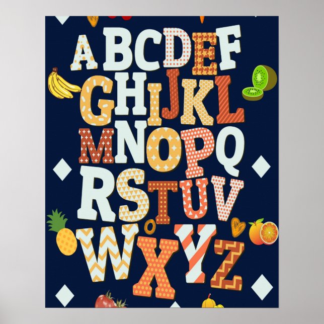ABC alphabet homeschool tableau de la classe d'acc (Devant)