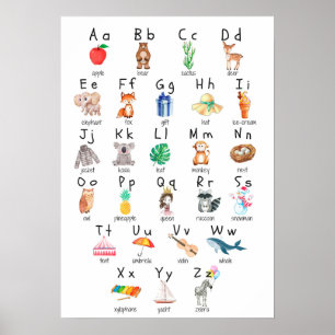 ABC Alphabet Poster Enfants