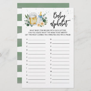 ABC Baby Alphabet Jeu Vert Bébé est en train de br