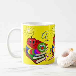 Abc Bookworm, Livres, Pomme Mug Jaune