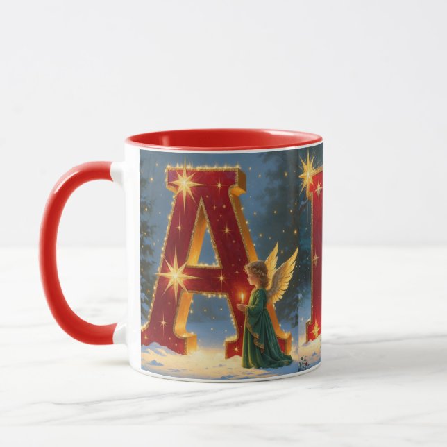 ABC Christmas Mug -Festive Holiday Alphabet Scenes (Gauche)