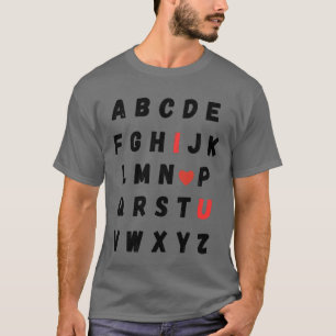 ABC I Love You T-shirt Saint-Valentin