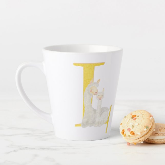ABC L is for llama latte mug (En situation)
