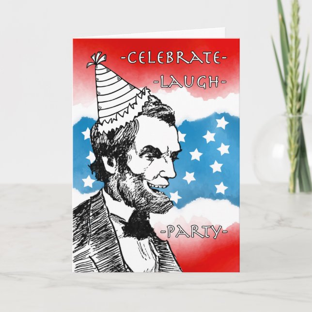 Abe Lincoln Rire Invitation de fête d'anniversaire (Devant)