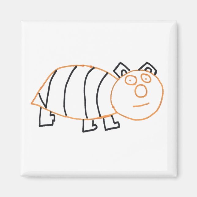 Abee Bear Magnet Carré (Devant)