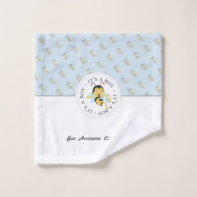 Abee Bébé Garçon génial | Monogramme personnalisé (Gant de toilette)