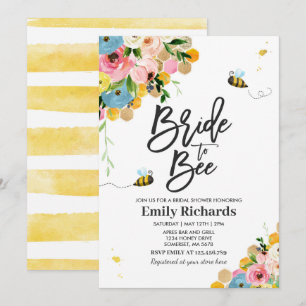 Abee Bridal Shower Invitation Floral Bride À Avoir