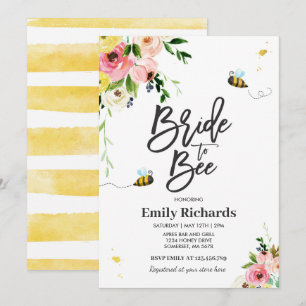 Abee Bridal Shower Invitation Floral Bride À Avoir