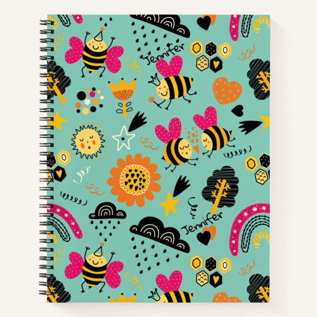 Abee Doodle Me Ajouter Nom Couleur Sur Le Carnet A (Devant)