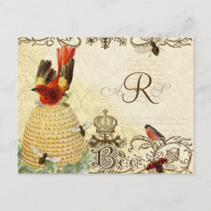 Abee Happy Vintage - Carte de réponse RSVP